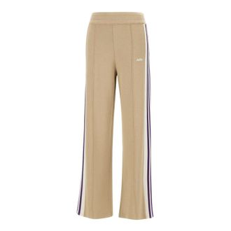 Autry Sweatpants, female, Beige, Size: M Beige Jogger Trousers with Tennis Style