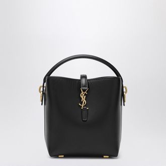 Saint Laurent Le 37 mini black leather bucket bag