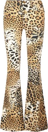 Roberto Cavalli Jeans svasati con stampa leopardata - Toni neutri