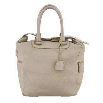 Celine Tweedehands leren handtassen - Dames - Vintage Handtas - Beige - ONE Size - Leer - Vintage