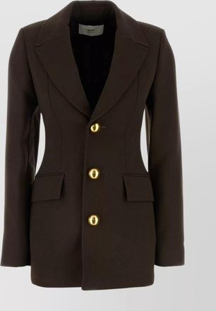 Ami wool blazer with flap pockets and gold buttons