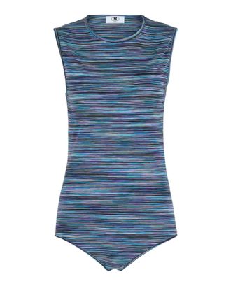 M Missoni Striped Sleeveless Bodysuit