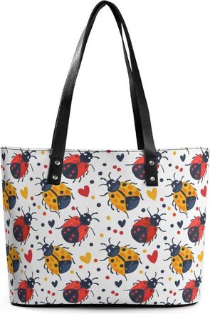 Generic Colorful Ladybug Tote Bags for Women Cute Shoulder Purses Handbags