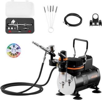 OEM Kit De Aer&oacute;grafo Con Compresor De Aire 1/6 Hp, Aer&oacute;grafo De Doble Acci&oacute;n Con 3 Boquillas, Manguera, Set De Limpieza, Kit De Pintura Para Decoraci&oacute;n De