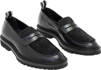 John Varvatos Lex Penny Loafer in Black at Nordstrom, Size 11.5