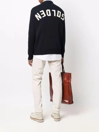Golden Goose Ribbed Cotton Sweater - Navy