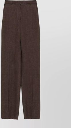 Max Mara wide leg high waist trousers with front crease