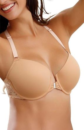 Lascana Womens Front Clasp T-Shirt Bra in Beige at Nordstrom, Size 38Ddd