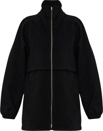 Jil Sander Woljas met opstaande kraag - Dames - Jassen - Zwart - Maat: L Wol