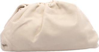 Bottega Veneta White Leather Clutch Bag Pouch (Pre-Owned)