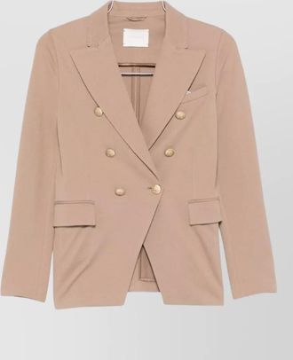 Circolo 1901 cotton blazer double breasted notch lapels pockets