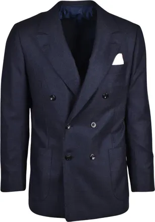 Kiton Chaqueta cruzada - Suits - Hombre - Azul - L