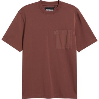 Barbour Ivergill Crewneck Pocket T-Shirt in Burnt Pepper at Nordstrom, Size Xx-Large