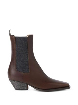 Brunello Cucinelli Boots With Heels Mzslc3050 C9122 Cocoa