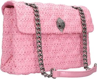Kurt Geiger Tassen, Dames, Roze, ONE Size, Raffia Kensington Bag