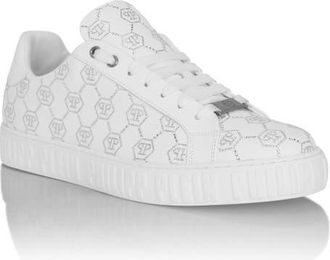 Philipp Plein Low-Top Sneakers Carson Monogram Strass Unisex in White at Nordstrom, Size 40