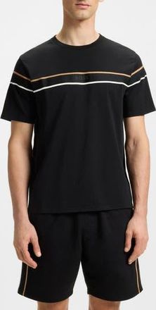 BOSS Iconic Stripe T-Shirt in Black at Nordstrom Rack, Size Xx-Large