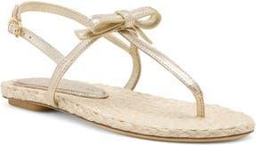 Stuart Weitzman Felicity Slingback Espadrille Sandal in Light Gold/natural at Nordstrom Rack, Size 7