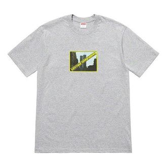 SUPREME SS19 Greetings Tee Printing Short Sleeve Unisex Gray SUP-SS19-10514