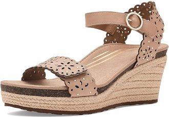 Aetrex Sydney Wedge Sandal Womens Sandals Sand Cutout : EU 43 (US Womens 11.5-12) M (B), Leather