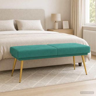vidaXL Vidaxl Panchina A Doppio Strato Turchese 120 X 45 X 46 Cm Velluto