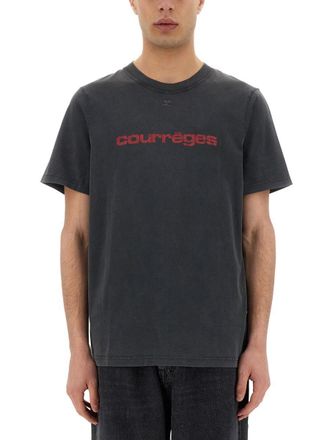 Courrèges Logo Print T-Shirt