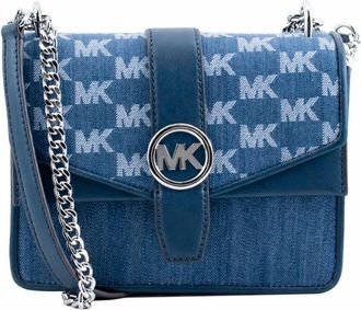 Michael Kors Blue Canvas Crossbody Womens Bag