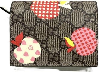 Gucci Brown Gg Supreme Coin Purse/Coin Case (Pre-Owned)