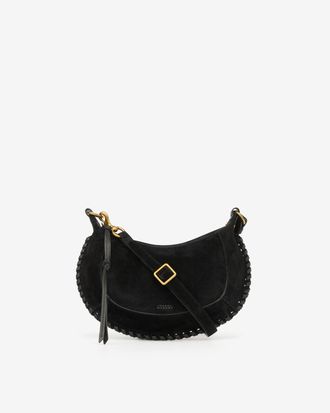 Isabel Marant Oskan Moon Bag In Suede Leather - Black - Isabel Marant