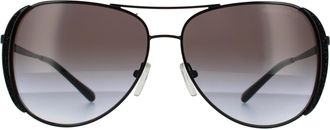 Michael Kors Aviator Black Dark Grey Gradient Sunglasses
