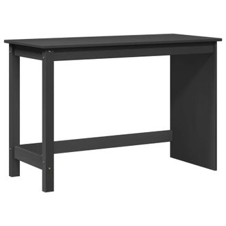 vidaXL Escritorio Gris 112 X 50 X 75 Cm Madera De Pino Macizo Vidaxl