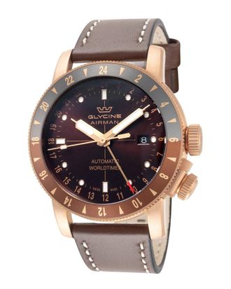 Glycine Mens Airman Contemporary Bronze Gmt Watch