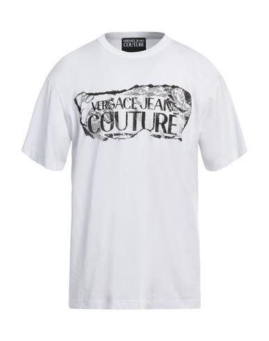 Tシャツ・カットソー VERSACE Women Tunic Tops 1018898 1A13610 210 GREY Versace Half Medusa Head Print T-Shirt in Grey Cotton ref
