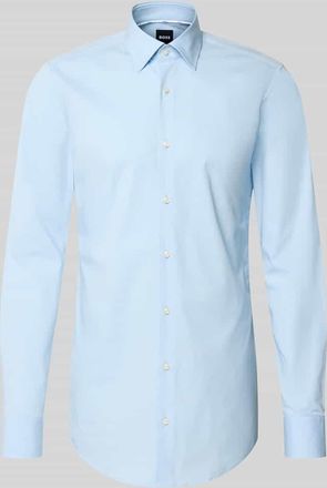 HUGO BOSS Slim Fit Businesshemd mit extra langem Arm Modell H-HANK-KENT-C1-214 in Hellblau, Gr&ouml;&szlig;e 39L