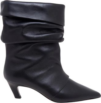 Ash Virgee Enkellaars - Dames - Laarzen met Hak - Zwart - 36 EU - Leer - Schoenen