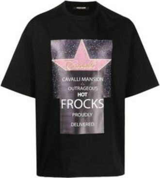 Roberto Cavalli Graphic Print Cotton T-Shirt, Size X-Large