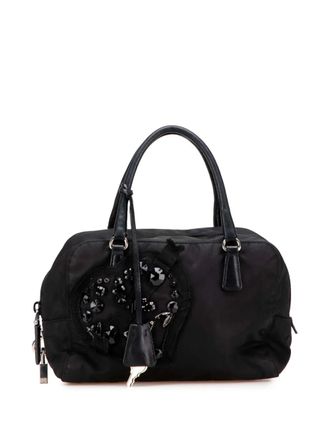 Prada 2000-2013 Tessuto Evening Heart handtas - Zwart