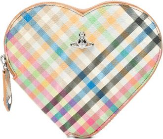 Vivienne Westwood Heart Plaid Shoulder Bag