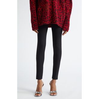Versace 90s Logo Leggings in Black at Nordstrom, Size Large