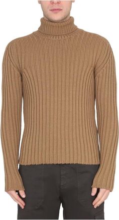Ten c Truien & Vesten, Heren, Beige, M, Wol, Maglia Dolcevita