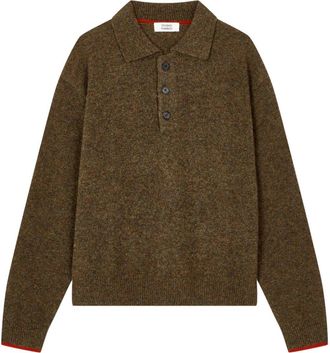 STUDIO TOMBOY polo-collar sweater - Brown