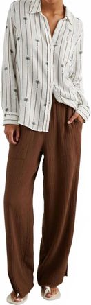 Rails Leon Lightweight Double Gauze Pant In Cacao