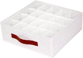 OEM Organizador De Cajones, Juego De Cajas De Almacenamiento, Lino Y Algod&oacute;n Con Asas (20 Compartimentos, 32 &times; 32 &times; 11 Cm)