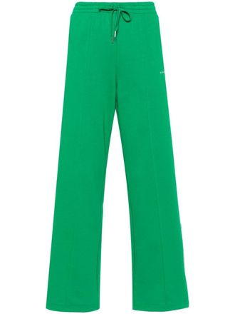 P.A.R.O.S.H. logo-embroidered straight trousers - Green