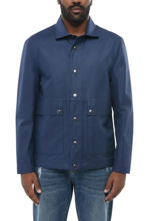 Brunello Cucinelli Navy Blue Shirt Collar Jacket