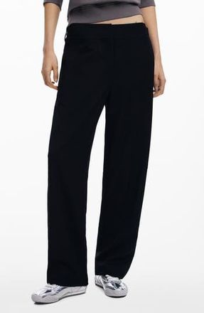 Desigual Straight Leg Utility Pants in Black at Nordstrom Rack, Size Small