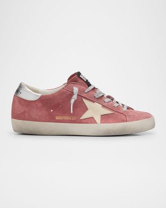 Golden Goose Super-Star Mixed Leather Low-Top Sneakers