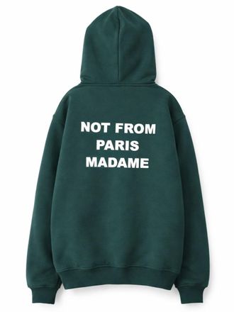 Dr&ocirc;le de Monsieur Slogan Cotton Sweatshirt - Green