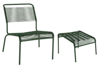 Schubiger M&ouml;bel Spaghetti-Lounger + Hocker S&auml;ntis