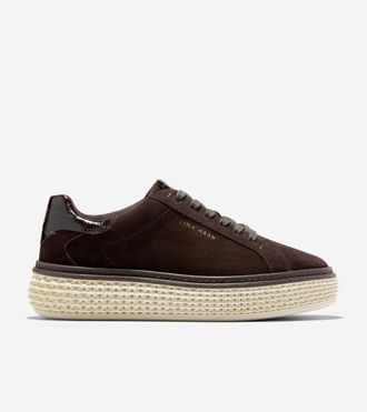 Cole Haan Womens GrandPr&oslash; Court SkyWeave Sneakers - Brown Size 10.5